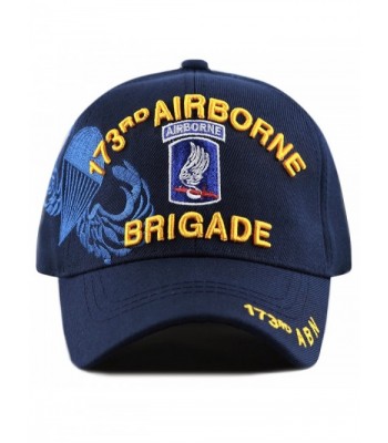 THE HAT DEPOT Official Licensed Airborne 3D Baseball Cap - Navy-173rd - CR1809UX7XE
