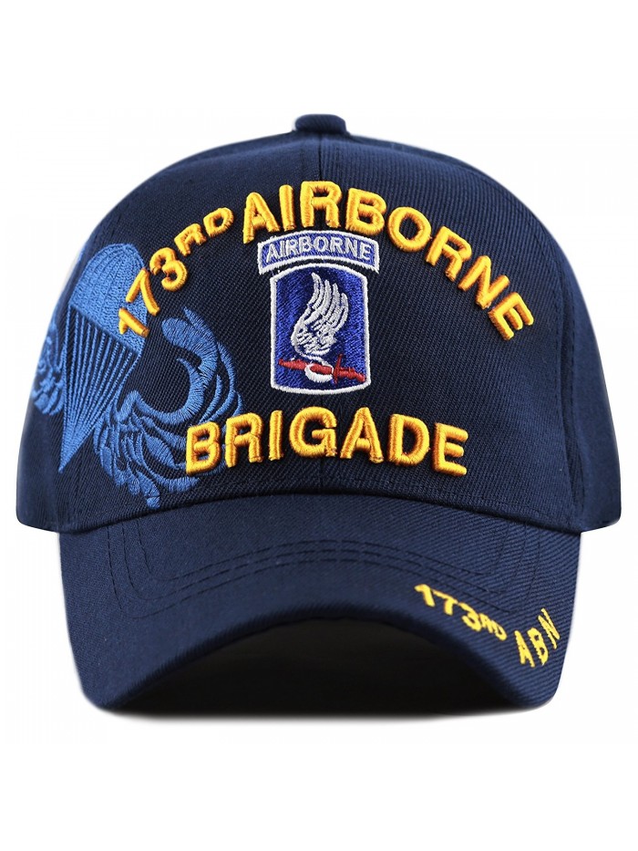 THE HAT DEPOT Official Licensed Airborne 3D Baseball Cap - Navy-173rd - CR1809UX7XE