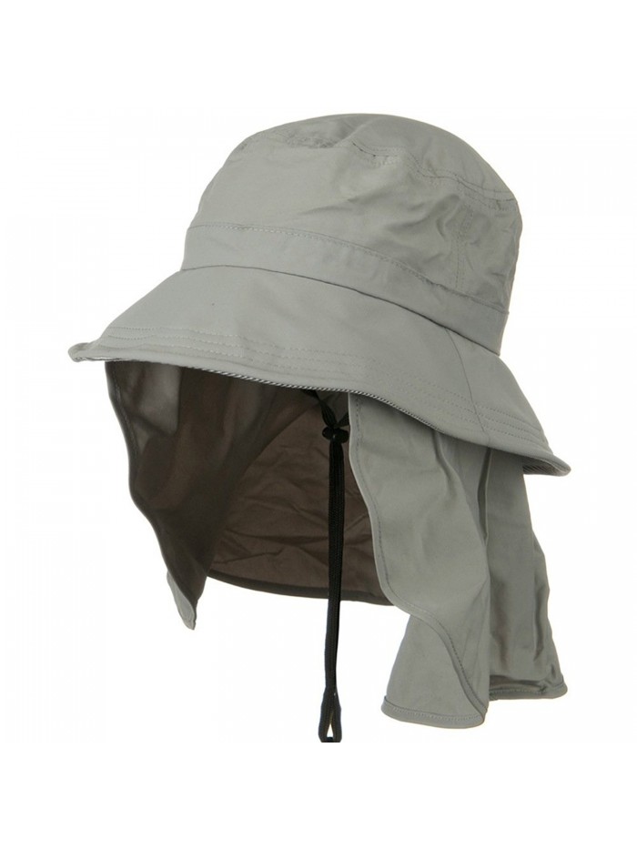 UV 50+ Talson Removable Flap UV Bucket Hat - Grey - CB11918I2W7