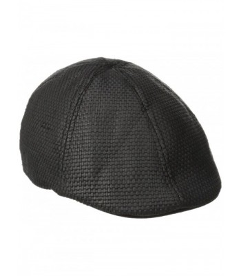 Original Penguin Men's Victor Straw Driving Cap - Black - CY11U4JQ7MT