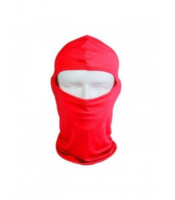 QueenTek UV Protective Motorcycle Balaclava Full Face Mask - Red - CX11G4XWKQ1