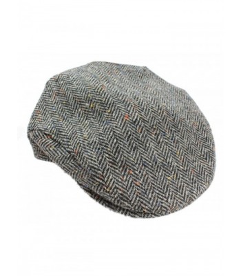 Irish Tweed Cap Grey Herringbone Made in Ireland - CZ11QZDKAWP