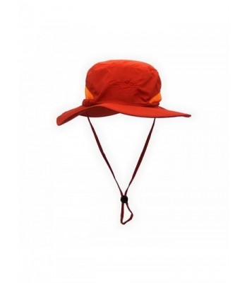 Outdoor Sportswear Fisherman Sun Hats Bucket Hat with Adjustable String - Orange - CJ17YOK0HLY