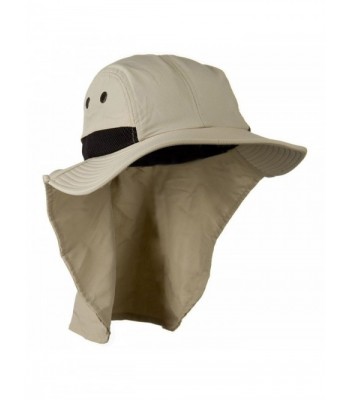 Stone Beige Outdoor Sun Flap Hat - CH11K0R6QUX