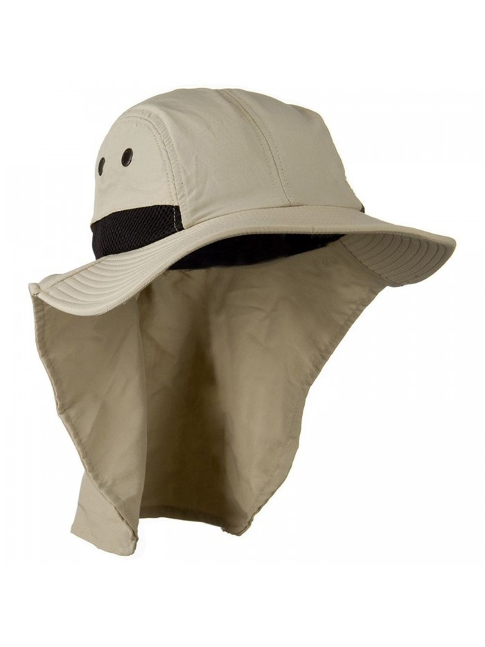 Stone Beige Outdoor Sun Flap Hat - CH11K0R6QUX