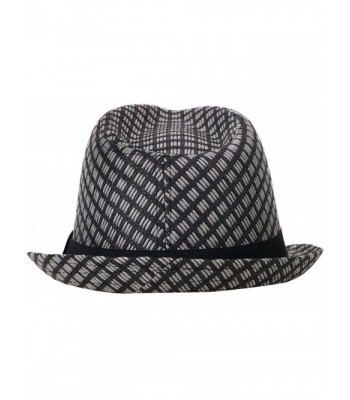 Summer Beach Straw Fedora Hat w/ Solid Hat Band - Black - CX1804O6Z2M