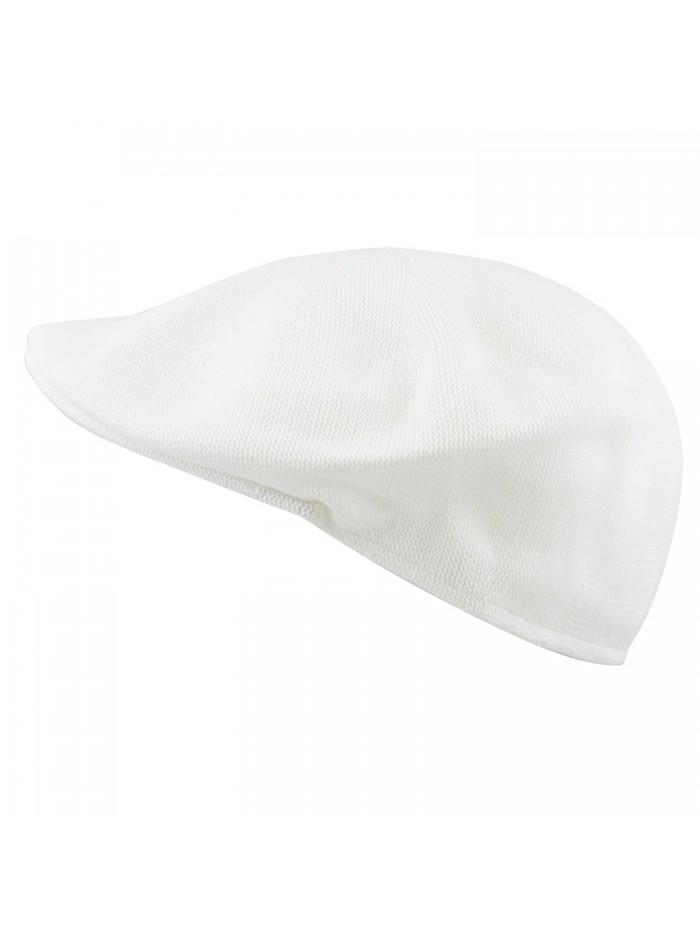 The Hat Depot 300N1873 Classic Ivy Driver Cabbie Mesh Newsboy Hat-3colors - White - CH125QAJ5VJ