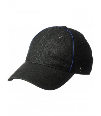 Ben Sherman Men's Wool Piping Baseball Cap - Black - CH185WOCW6U