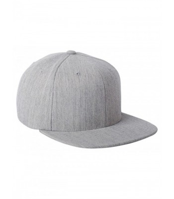 Premium Blank Flexfit Yupoong 110F Wool Blend Solid Snapback Cap Hat & 2-Tone - Heather - CY11LUN7LAJ