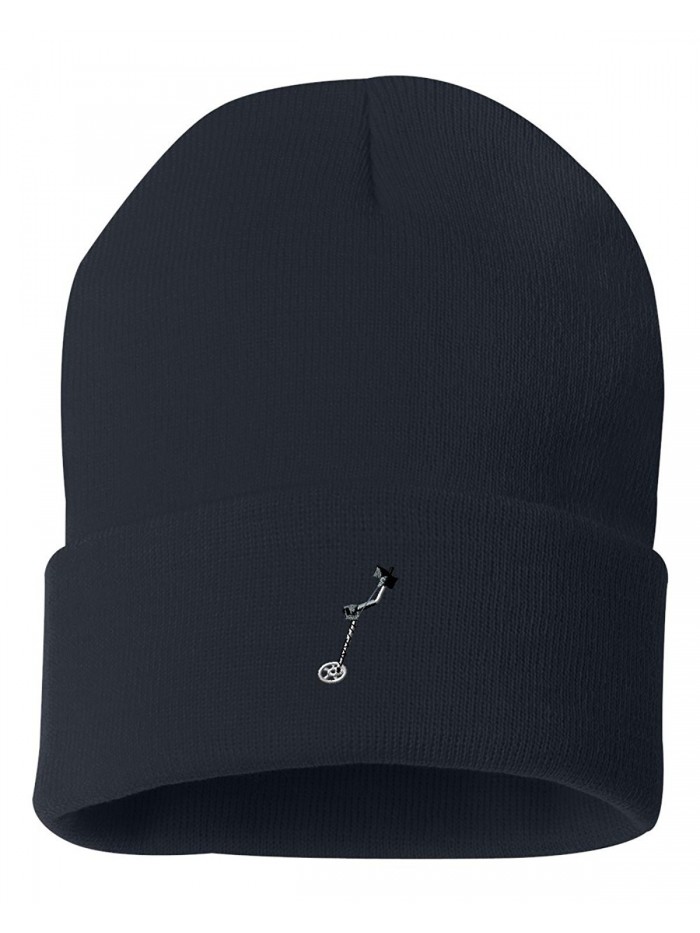 Metal Detector Custom Personalized Embroidery Embroidered Beanie - Navy - CR12NH13X62