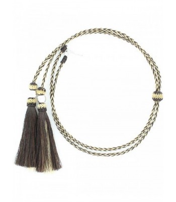 M & F Western Men's And Blonde Braided Horsehair Tassels Stampede String - 0295648 - Natural - CA11KLQXWNH