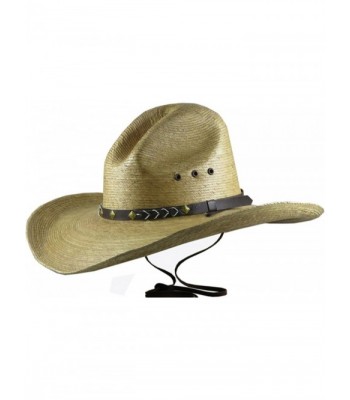 BULL-SKULL HATS- PALM LEAF COWBOY HAT- GUS 518 - Natural Palm - C912CVT3ZZ1