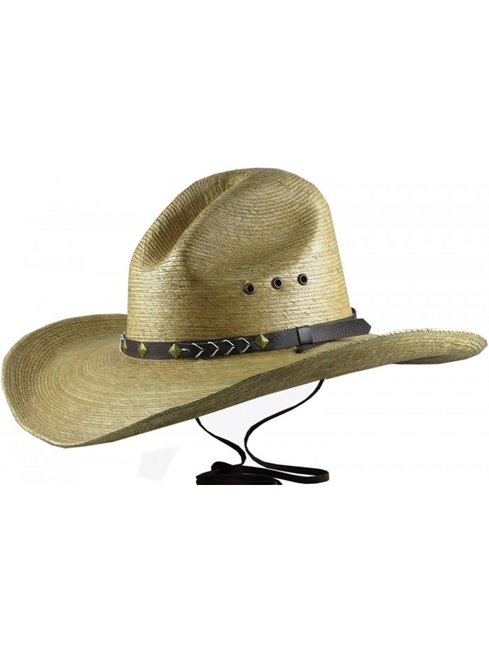 BULL-SKULL HATS- PALM LEAF COWBOY HAT- GUS 518 - Natural Palm - C912CVT3ZZ1