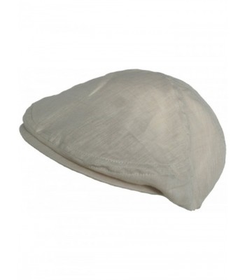 Ultra Thin Linen Cotton Blend Ivy Scally Cap Super Cool Light Weight Driver Hat - Natural - CD1190AT6VL