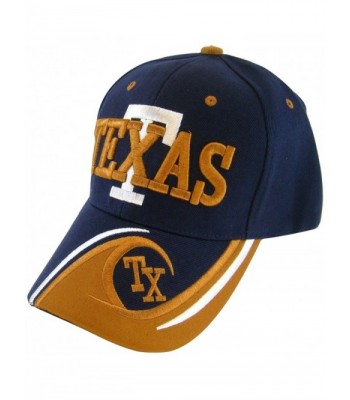 Texas T Wave Pattern Adjustable Baseball Cap - Navy - CG17WYWH946