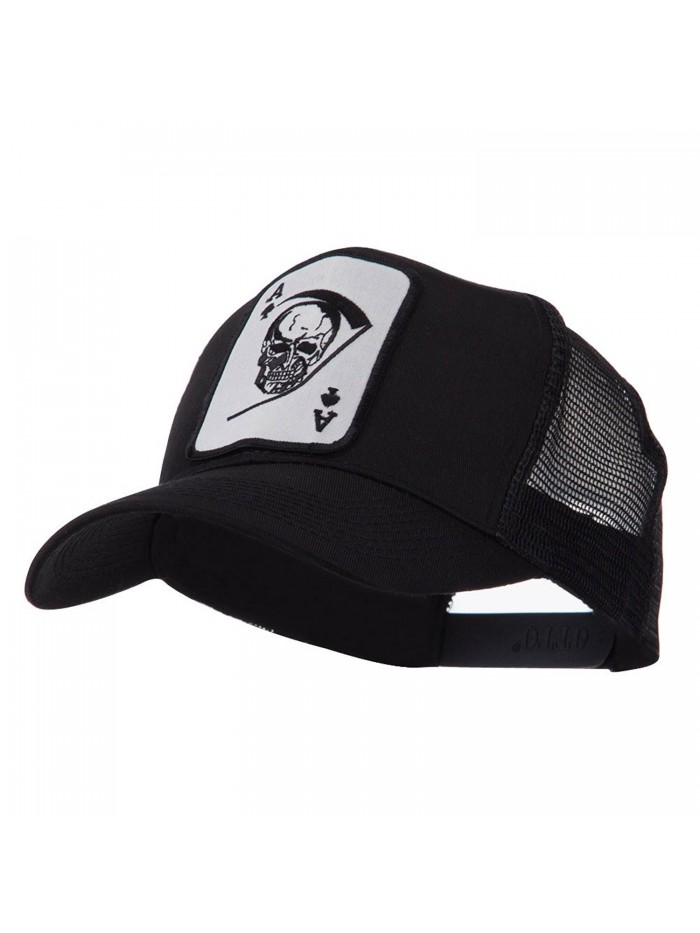 Skull and Choppers Embroidered Military Patched Mesh Cap - Large Skull - CT11FITQ3OH