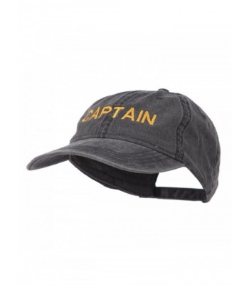 Captain Embroidered Low Profile Washed