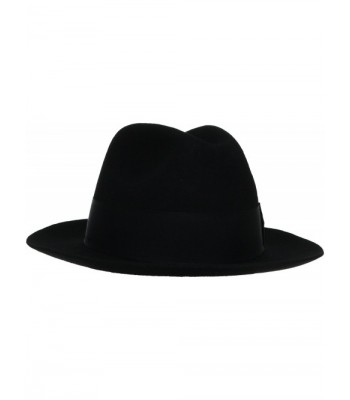 Stacy Adams Men's Felt Fedora - Black - CR115X21AZ5