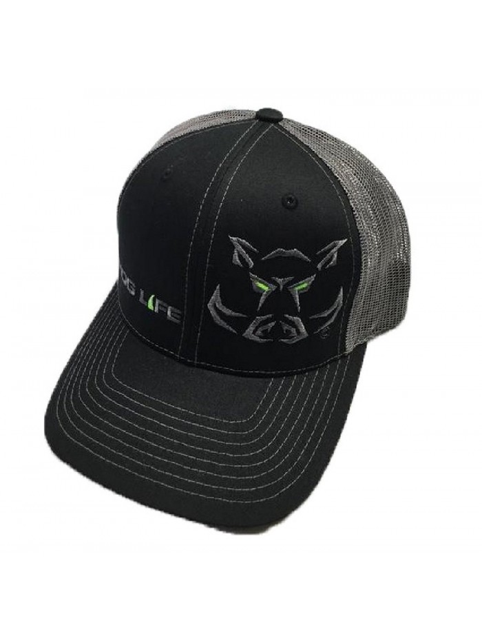 Hog LIfe In the Dark Grey & Black Cap (HLC-101) - C812ODA3CQG