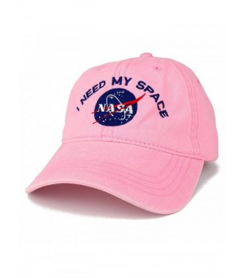 NASA I NEED MY SPACE Embroidered Washed Cotton Cap - Pink - CT12CF1TT8H