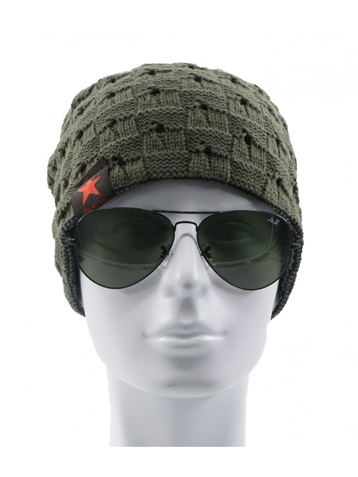 Century Star Warm Hat Mens Winter Fashion Knit Slouchy Outdoor Beanie Lightweight Skull Cap - Dark Grey - CJ12LW4BQO3