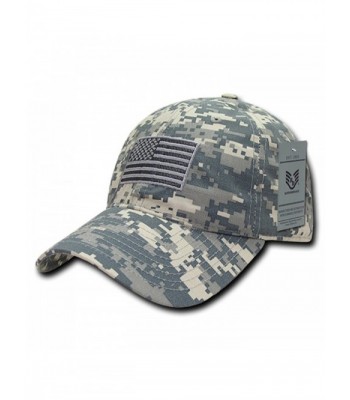 Ripstop USA US American Flag Embroidered Washed Cotton Low Profile Relaxed Cap Hat - Acu Camo - CX182OXEYNL