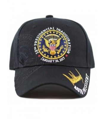 The Hat Depot Exclusive 58th Presidential Inauguration Signature 45th president cap - Black - CG12NAXN64W