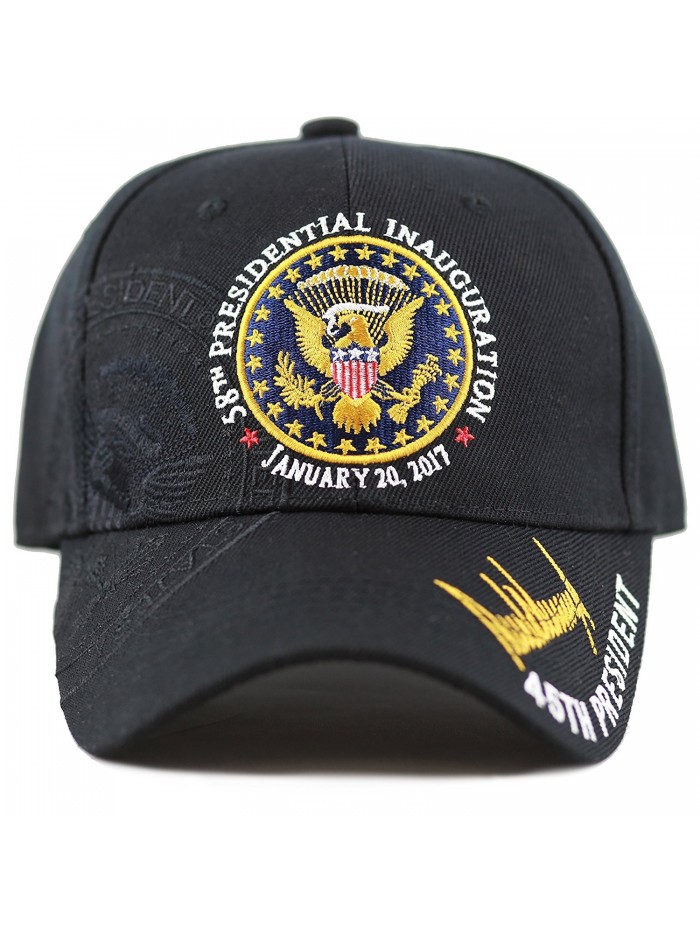 The Hat Depot Exclusive 58th Presidential Inauguration Signature 45th president cap - Black - CG12NAXN64W