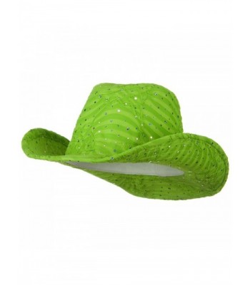 Glitter Cowboy Hat - Lime - CK116S2XQ5R