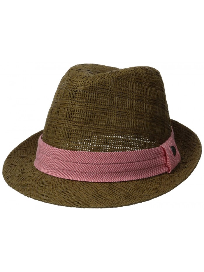 Haggar Men's Houndstooth Fedora - Brown - CI11UEL35P9