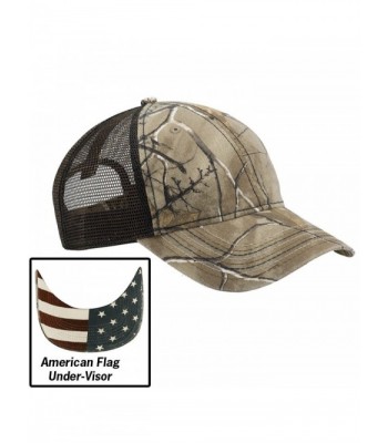 Realtree Xtra Camo and American Flag Baseball Hat - Realtree Xtra W/ Usa Flag Undervisor - CV12I5CFXET