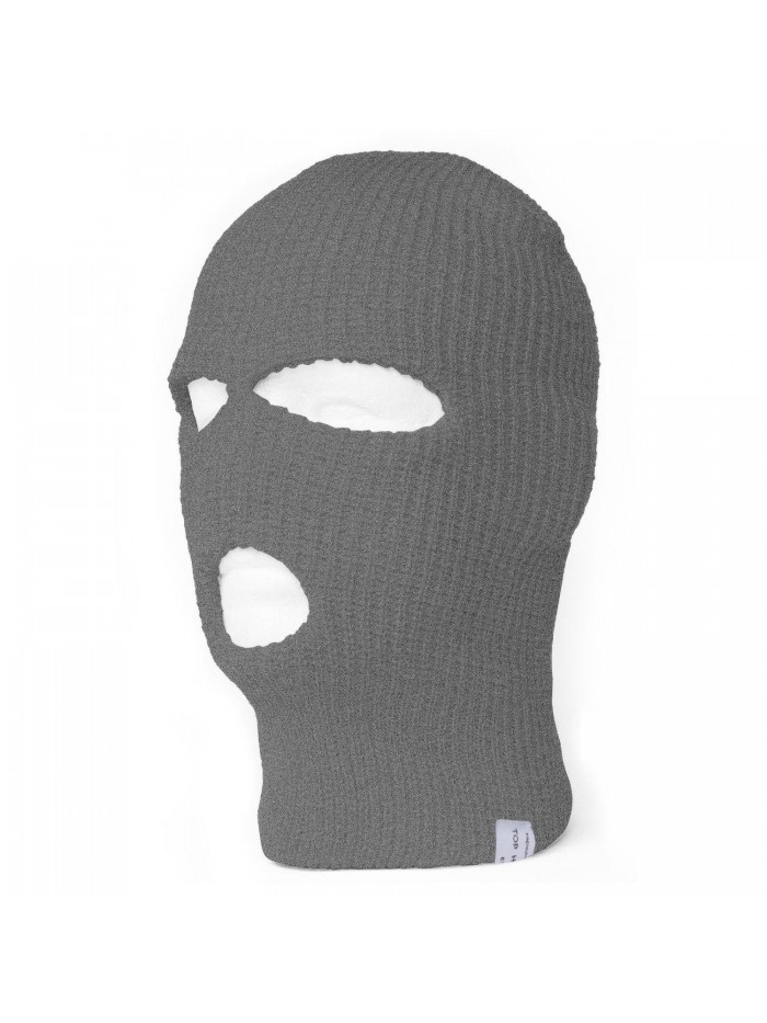 TopHeadwear 3-Hole Ski Face Mask Balaclava - Heather Grey - CX11Y93Q0MX