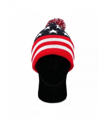 Beanie Winter Knit American Flag
