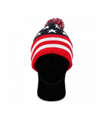 Beanie Winter Knit American Flag