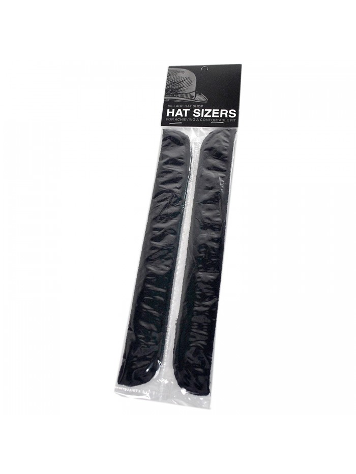 VHS Hat Sizers-Black Terry Cloth (1 Package-2 Sizers- Black-Terry) - C0114C0NNHX