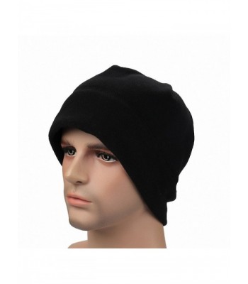Maoko Fleece Watch Cap/ Winter Warm Hat/ Daily Slouchy Beanie Skull Cap (8 Colors) - Black - CM12MY9JS50