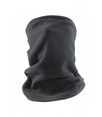 Polar Fleece Outdoor Activities Face Mask Neck Gaiter Balaclava Bandana Hood Hat - Dark Gray - CS186KD96TN