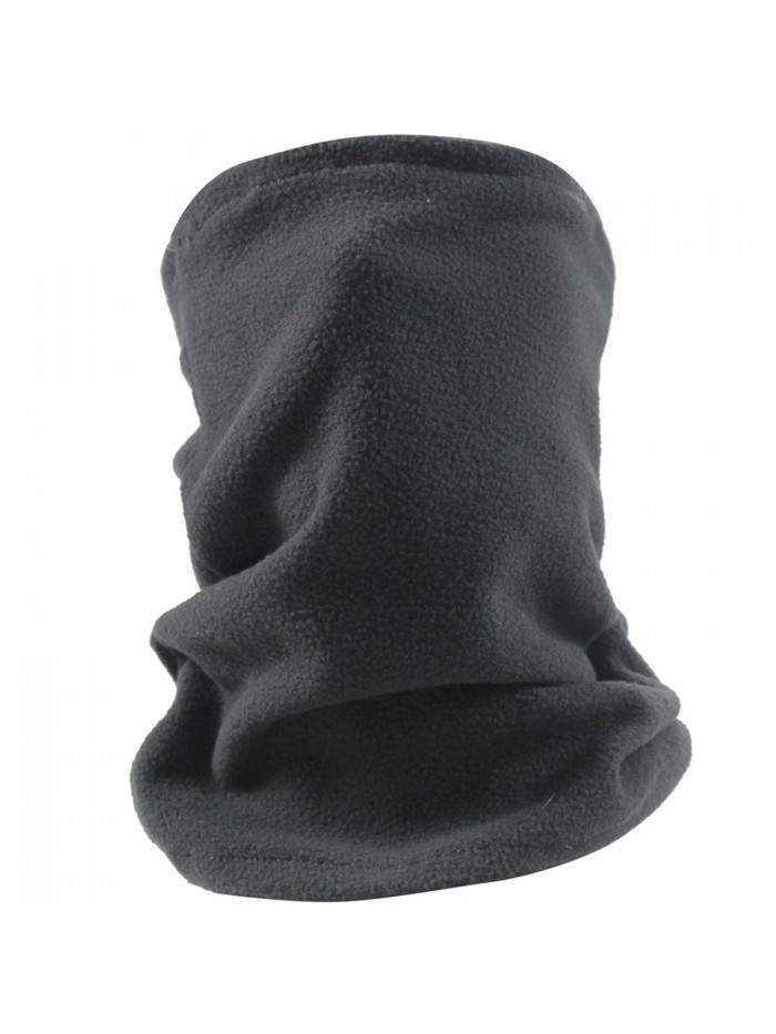 Polar Fleece Outdoor Activities Face Mask Neck Gaiter Balaclava Bandana Hood Hat - Dark Gray - CS186KD96TN