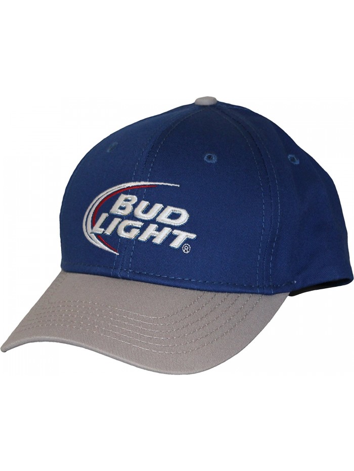 Bud Light Baseball Hat Blue and Gray Embroidered Logo - CB12GX0VOVL