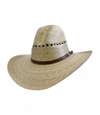 BULL-SKULL HATS- PALM LEAF COWBOY HAT- GUS 507 - Natural Palm - C811VWS8XMX