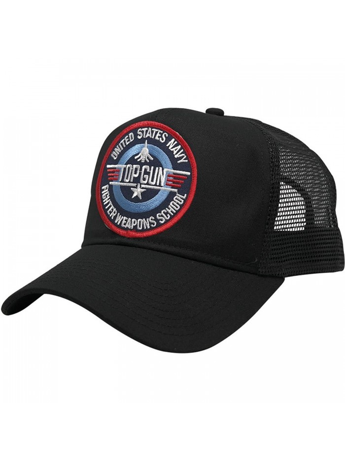 AC Racing US Navy Top Gun Patch Snapback Trucker Mesh Cap - Fighter Weapons School - CG12277DEWL