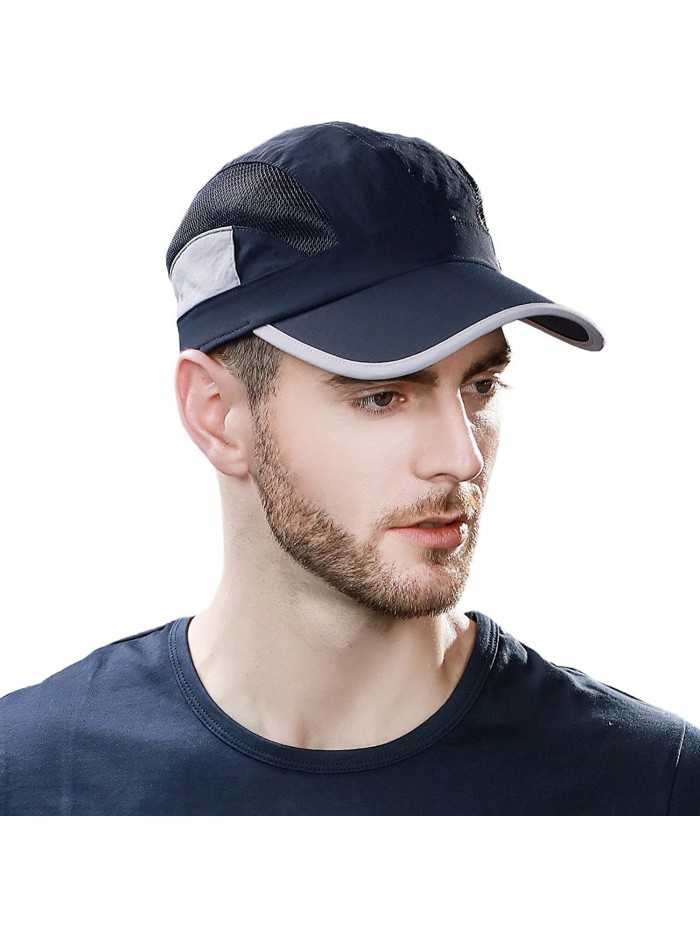 Topex Mens UPF50 Quick-Dry Baseball Cap Free-Size Sun Hat Running Cap Unisex - 16018_navy - CG12K78DKE9