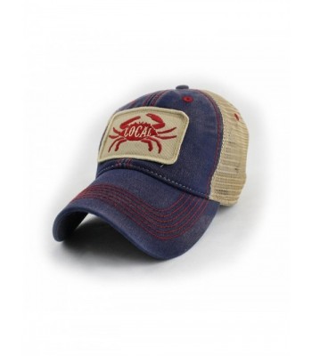 State Legacy Revival Everyday Trucker Hat Local Seafood Crab- Deep Ocean Blue - CB12MAF6IKZ