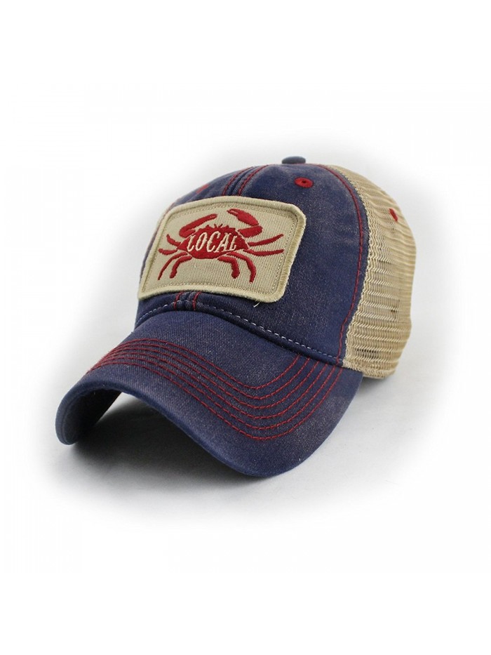 State Legacy Revival Everyday Trucker Hat Local Seafood Crab- Deep Ocean Blue - CB12MAF6IKZ