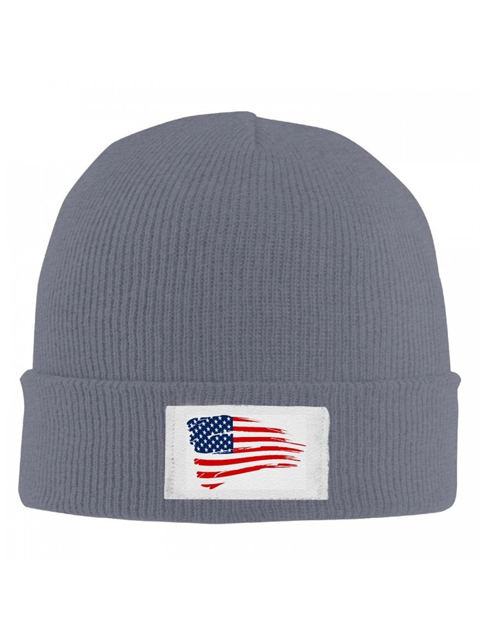 American Flag Print 2016 Cool Winter 2016 Hats - Asphalt - CX12L2R2THD