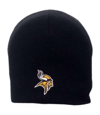 Minnesota Vikings Black Skull Knit Hat Logo Block 11144 - C112B0EYCGT