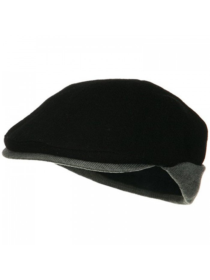 Warmer Flap Wool Ivy Cap - Black Grey - CC1155GO5BL