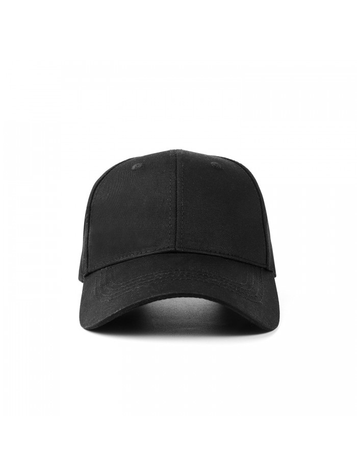Unisex Plain Easy Adjustable Baseball Cap Hat Modern Design - Black ...