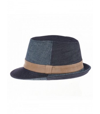 WITHMOONS Cotton Fedora Leather LD3279