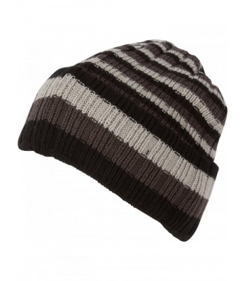 Sakkas Nixon Unisex Ribbed Stripe Beanie Cap - 1-black - CS124LWZTSR